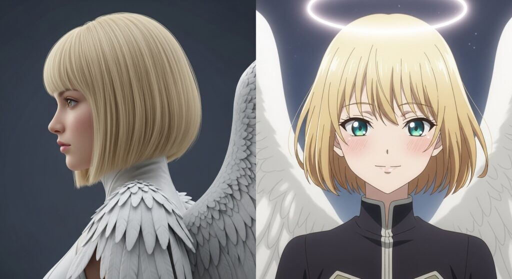 Falin resurrected next to Marcille, with an eerie magical glow.