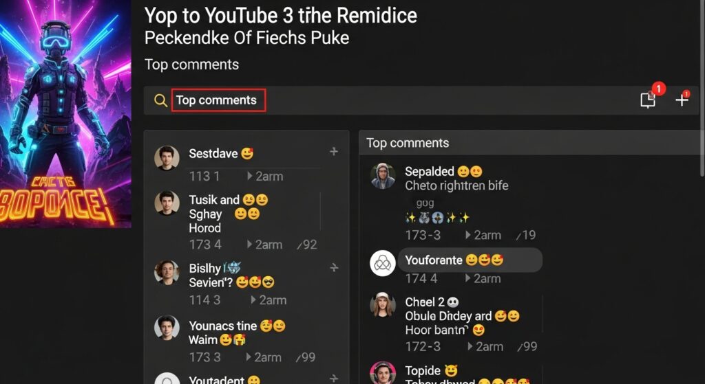 YouTube comment section showing user interactions and likes