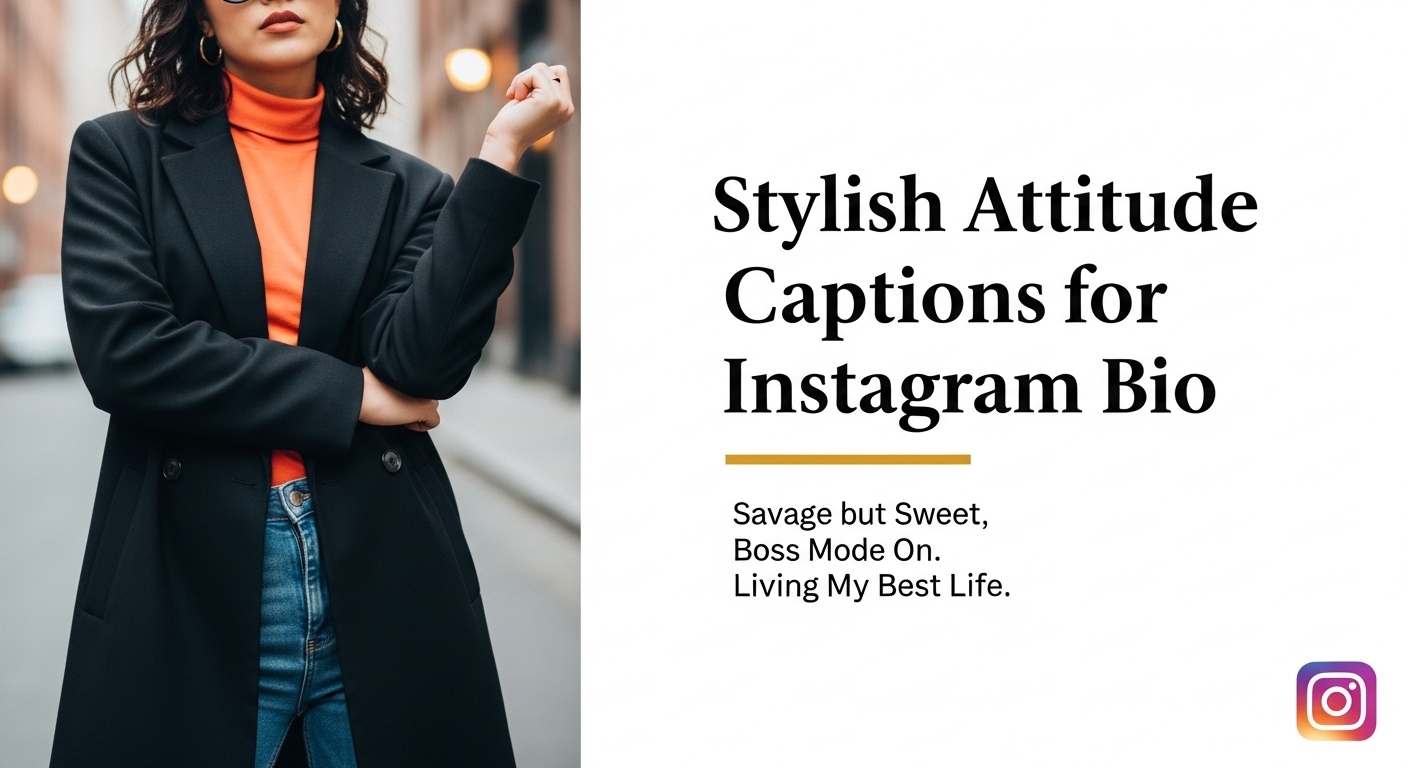 Stylish Attitude Captions for Instagram Bio